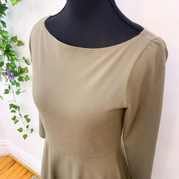 Reformation Wiley Poppyseed Olive Fit Flare Dress Small - Picture 10 of 13